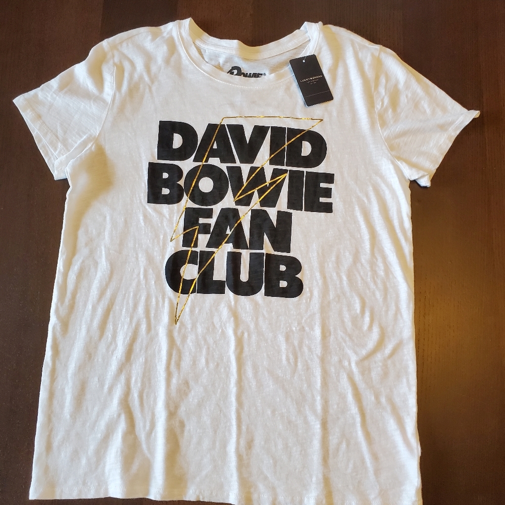New Lucky Brand David Bowie Fan Club T-shirt. MED - Picture 6 of 11
